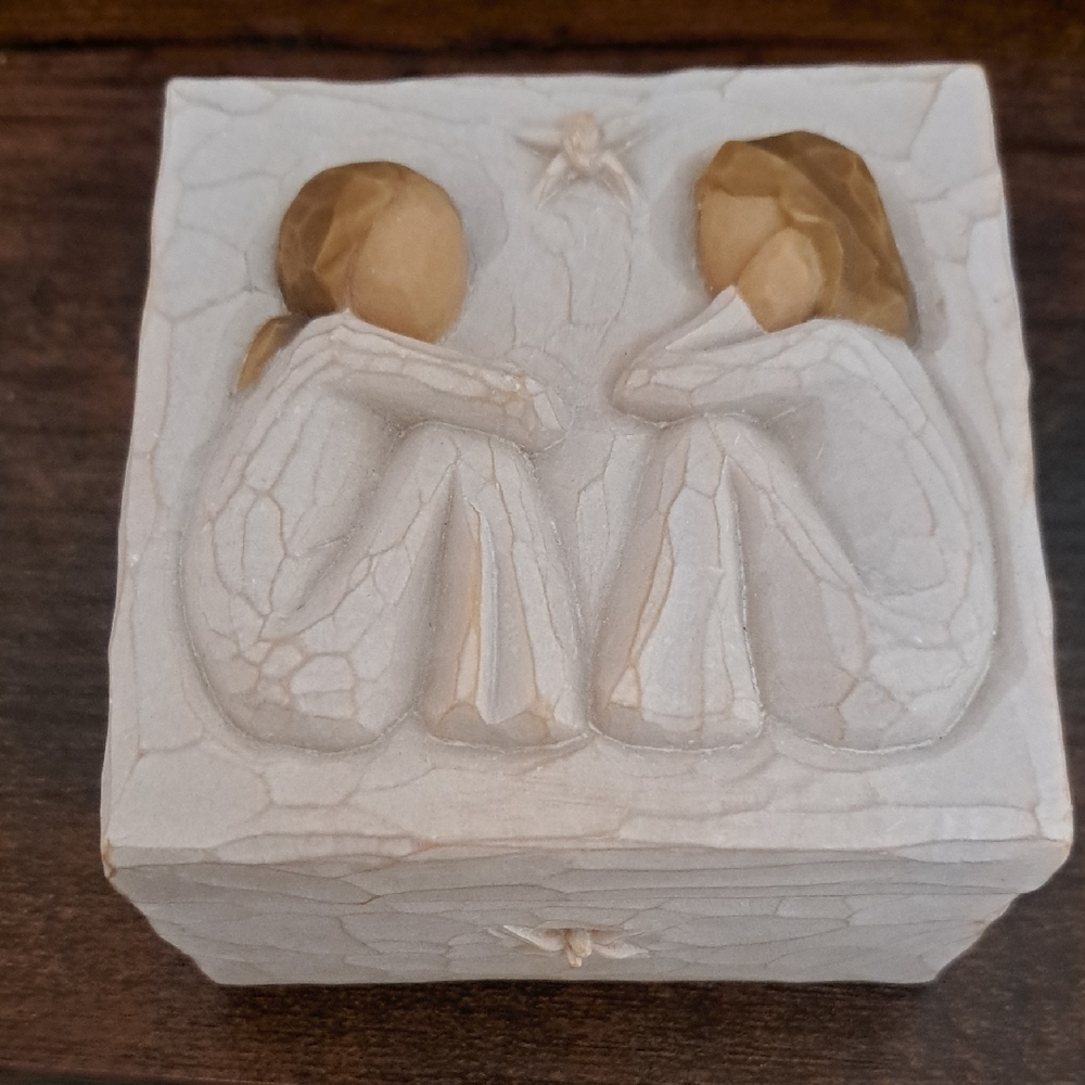 Willow Tree Cream and Brown Sculpture Art